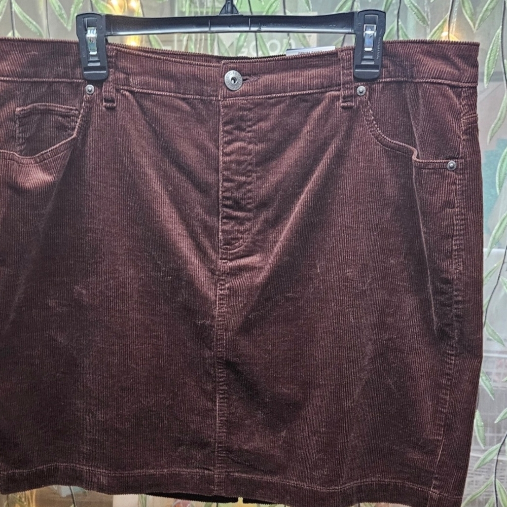 Style & Co Brown Corduroy Skirt